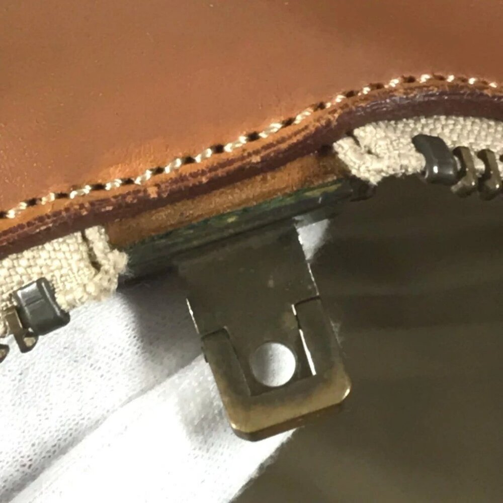 HERMES vintage Victoria 50 Travel Bag Duffle Bag Leather/Canvas Beige/Brown - Picture 13 of 15